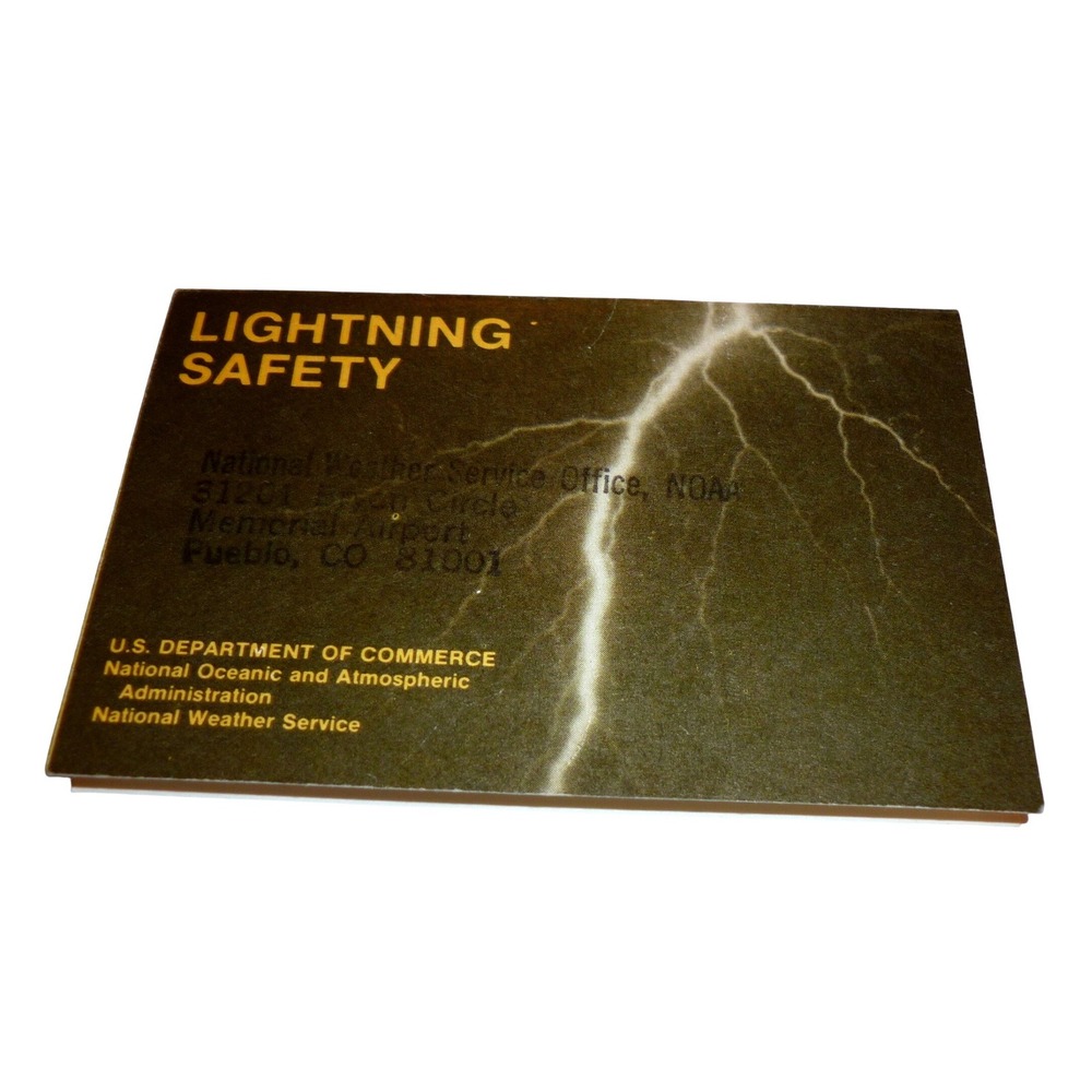 Vintage 1982 NOAA National Weather Service Lightning Safety Brochure Ephemera
